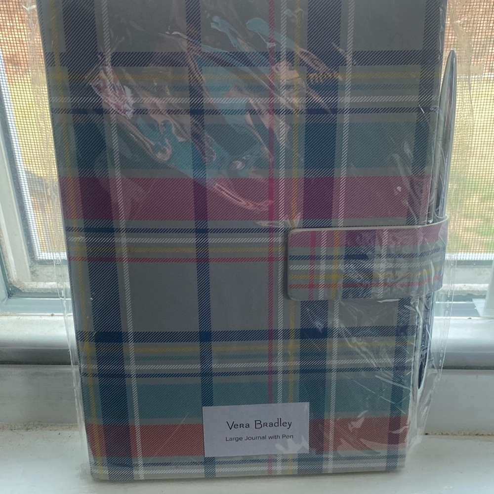 Vera Bradley Colorful Plaid Journal with Pen